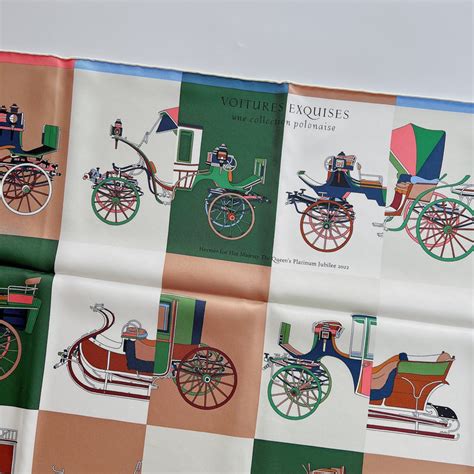 hermes queen jubilee scarf|Hermes Voitures Exquises Scarf 90, The Queens .